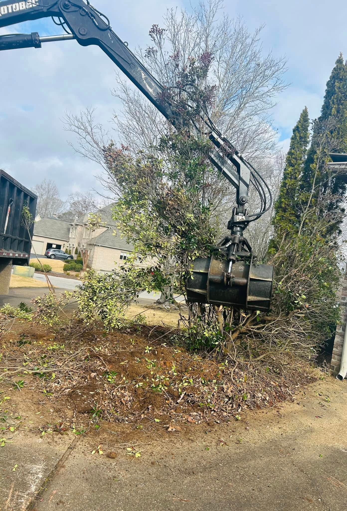 RF Services loader equipment at residential property